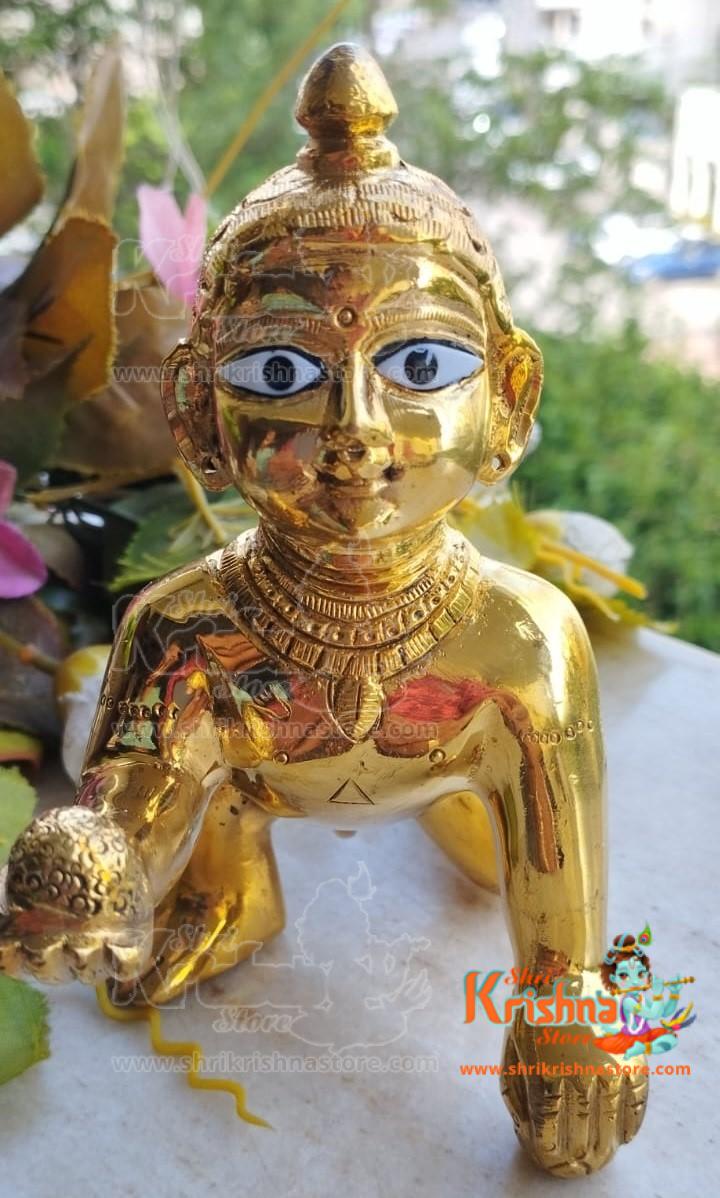 Brass 8 No. Laddu Gopal Statue, Temple