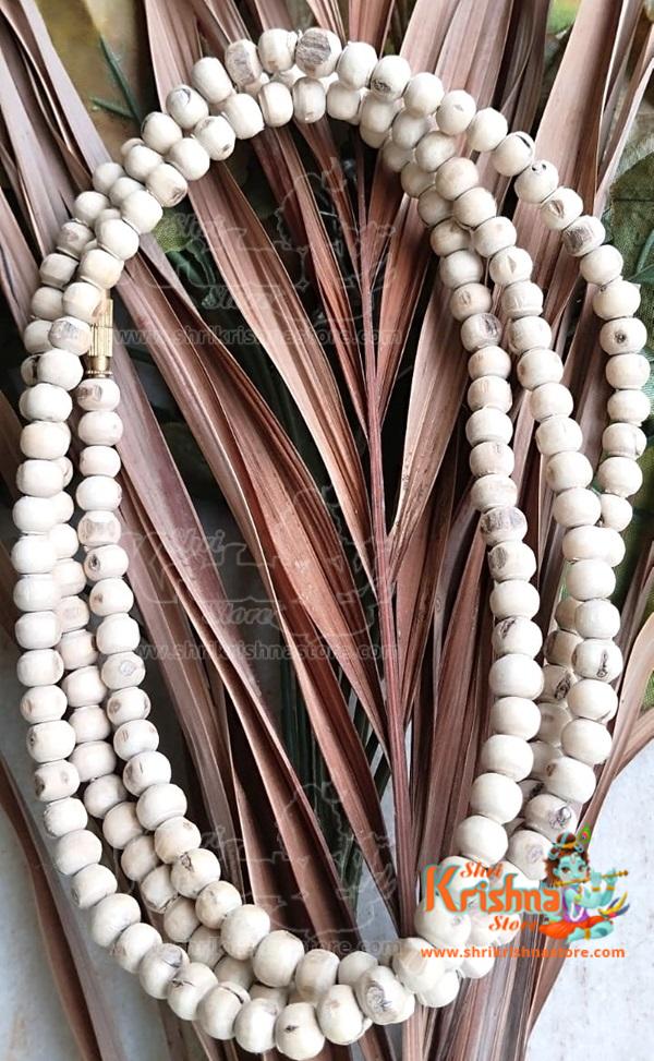 Three Round Tulsi Kanthi Mala Round Beads
