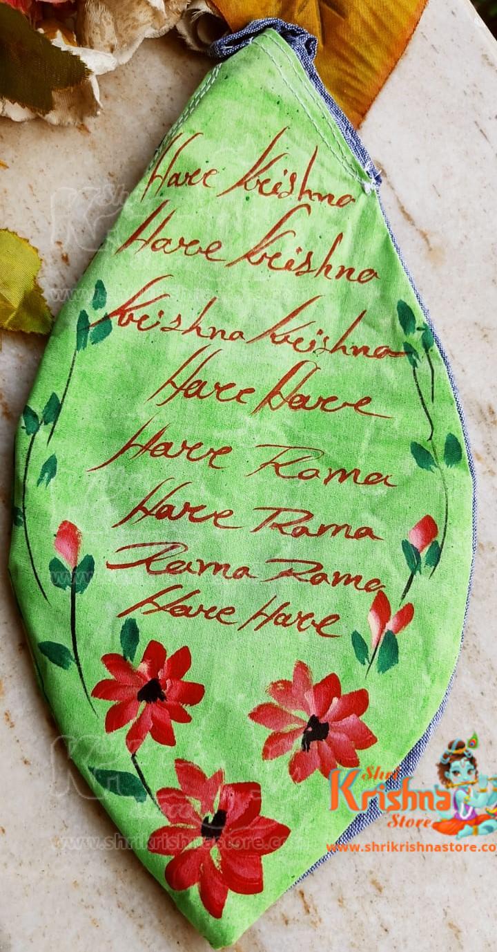 Hand Painted Japa Bead Bag