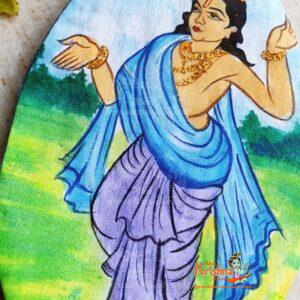 Hand Painted Japa Bead Bag