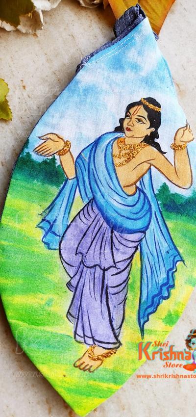 Hand Painted Japa Bead Bag