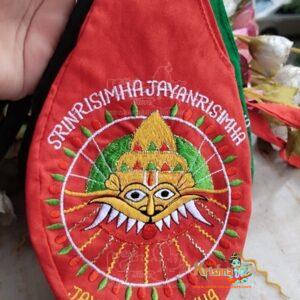 Narsimha Dev Embroidering Printed Japa Bag