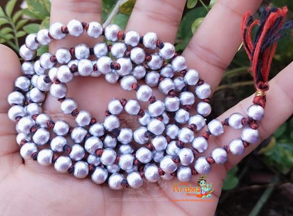 Parad/Mercury Mala Original 108+1 Beads 8Mm for Wearing/Japa Prayer Puja Meditation