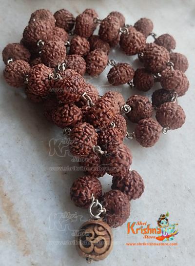 54+1 Beads 7 Mukhi Rudraksha Mala With Silver
