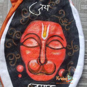 Hand Painted Shri Ram Bhakt Hanumanji Chanting Bead Bag / Gomukhi