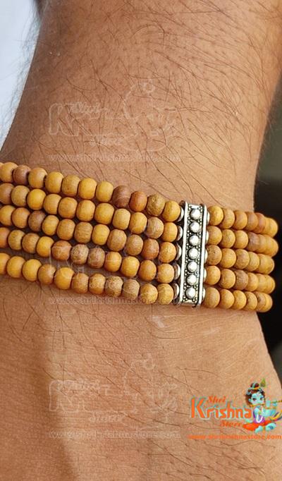 Five Layers Tulsi Beads Bracelet Design