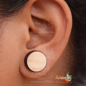 Beautiful Designed Plian Circle Shaped Tulsi Tops Earring Studs