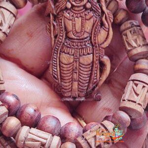 Dhanu Dhari Mere Prabhu Shri Ram Tulsi Locket With Ram Carved Beads Mala - Classic