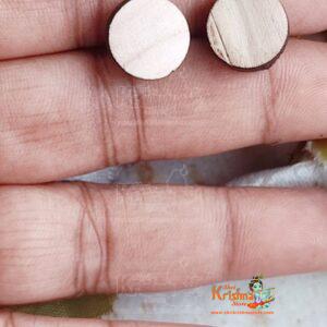 Beautiful Designed Plian Circle Shaped Tulsi Tops Earring Studs