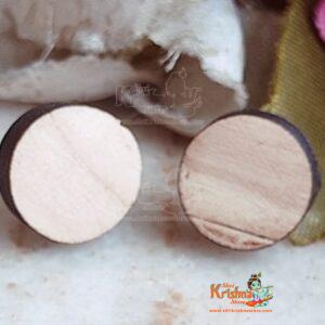 Beautiful Designed Plian Circle Shaped Tulsi Tops Earring Studs