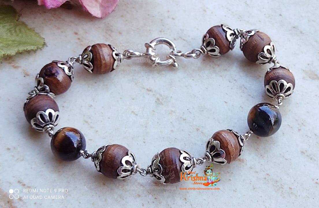 To purchase a Tiger Ball With Tulsi Beads Bracelet in Silver Cap, you can check out online stores specializing in spiritual and religious jewelry