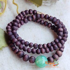 Tulsi Kanthi Mala with Crystal Beads