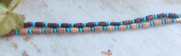 Handmade Radha Carved Tulsi Bracelet