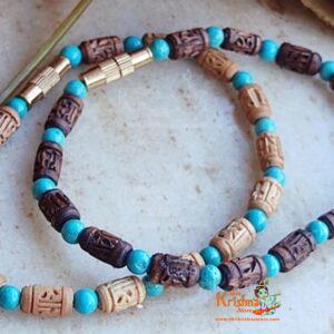 Handmade Radha Carved Tulsi Bracelet