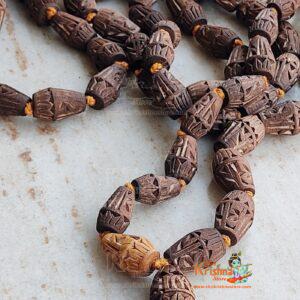 Handmade Mridangam Design Original Tulsi Japa Mala