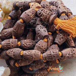 Handmade Mridangam Design Original Tulsi Japa Mala