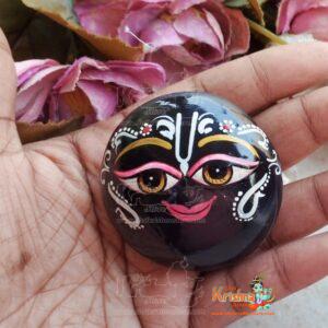 Hand Painted Shaligram Krishna Original Stone – Premium
