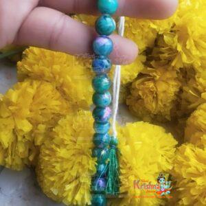 Green Crystal Bead Sakshi (counter) Mala-Premium