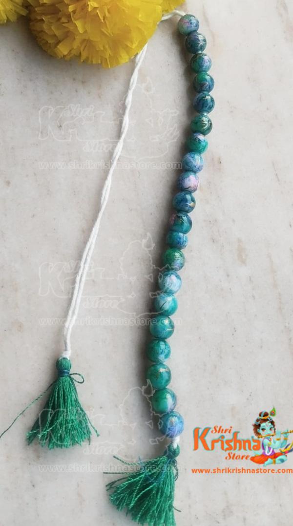 Green Crystal Bead Sakshi (counter) Mala-Premium
