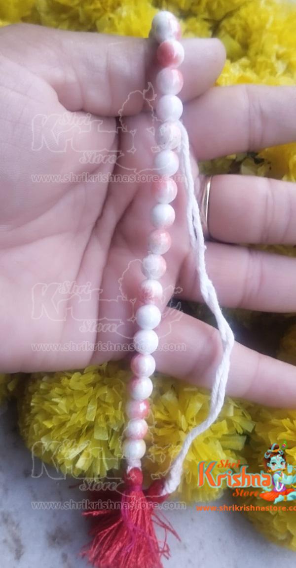 Green Crystal Bead Sakshi (counter) Mala-Premium