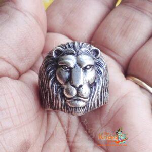 Narasimha Ji Ring In Silver