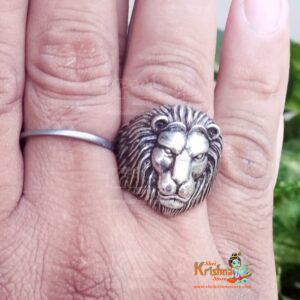 Narasimha Ji Ring In Silver