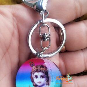 Multicolour Radha Krishna Double Side Key Chain