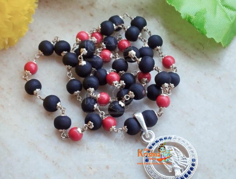 Radha Krishna Silver Pendent Mala