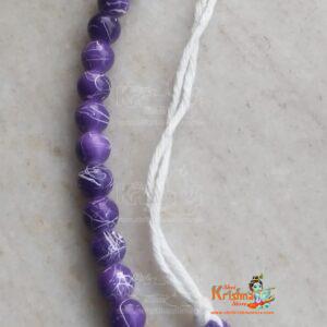 Blue Crystal Bead Sakshi (counter) Mala-Premium