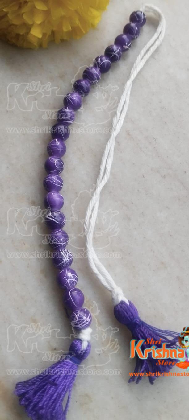 Blue Crystal Bead Sakshi (counter) Mala-Premium