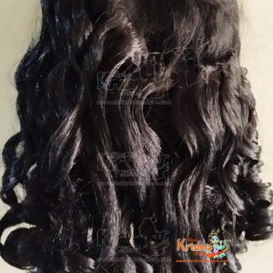 Black Curly Kesh with Attached Head Piece for Laddu Gopal Big Size 22 no.