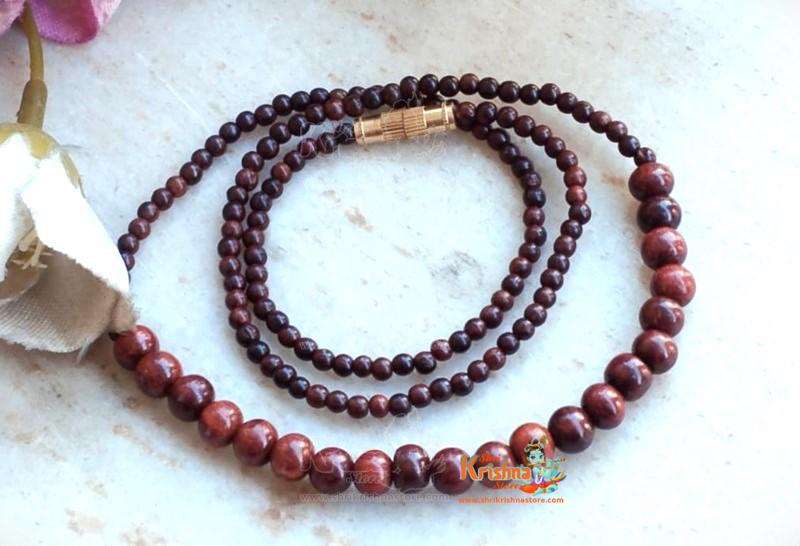Red Chandan Kanthi Mala for neck