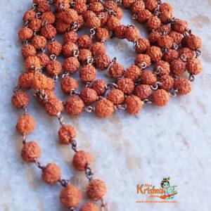 5 Mukhi Rudraksha Mala in Pure Copper Wire - Lab Tested with Certificate