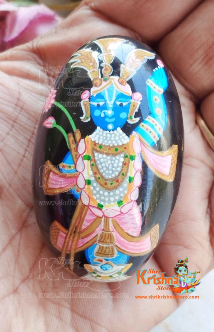 Hand-Painted Small Laddu Gopal Shaligram