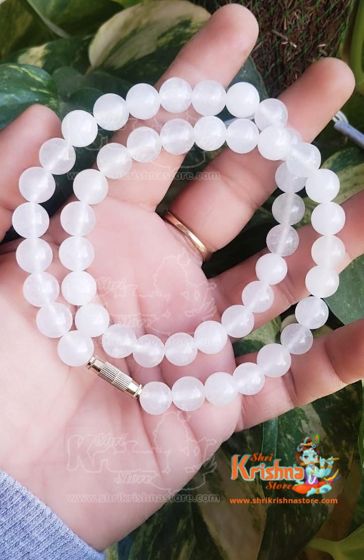 Buy 54 Sphatik Crystal Beads Kanthi Mala online for neck. Enhance spirituality and positivity with this premium-quality mala. Order now for divine blessings!Buy 54 Sphatik Crystal Beads Kanthi Mala online for neck. Enhance spirituality and positivity with this premium-quality mala. Order now for divine blessings!