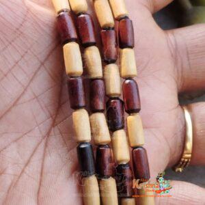Shyama Tulsi Brown Barrel Beads Kanthi Mala – Premium