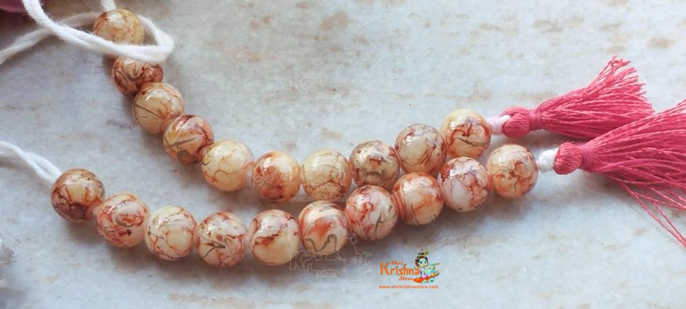 Green Crystal Bead Sakshi (counter) Mala-Premium