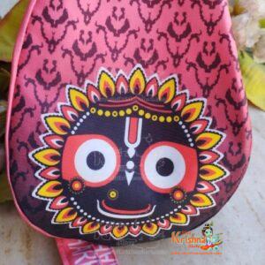 Jaganath Ji Face Digital Bead Bag Jholi Pink Colour