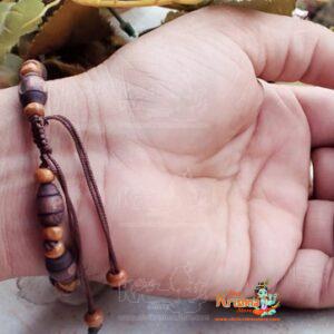 Knotted Mridang Tulsi Beads Designed Bracelet