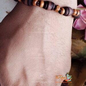 Knotted Mridang Tulsi Beads Designed Bracelet