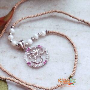 Pure Tulasi Mala with OM Silver Locket