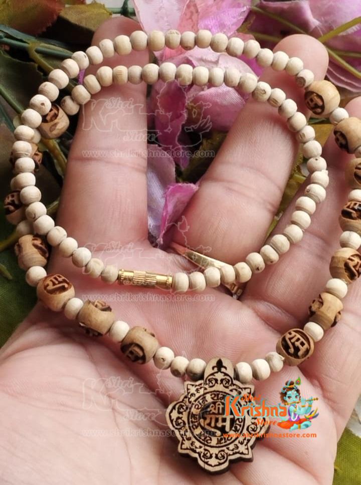 Shri Ram Tulsi Neck Mala in Double layer kanthi