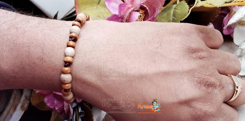 Mridang Beads Tulsi Design Bracelet