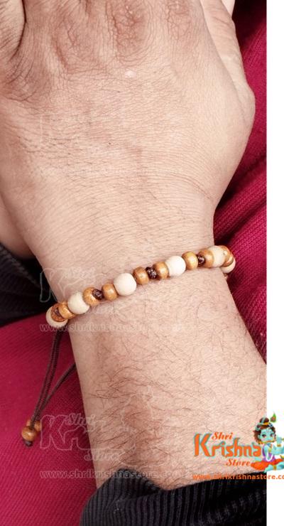 Mridang Beads Tulsi Design Bracelet