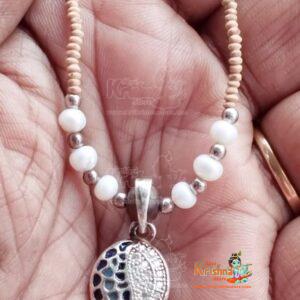Pure Tulasi Mala with OM Silver Locket