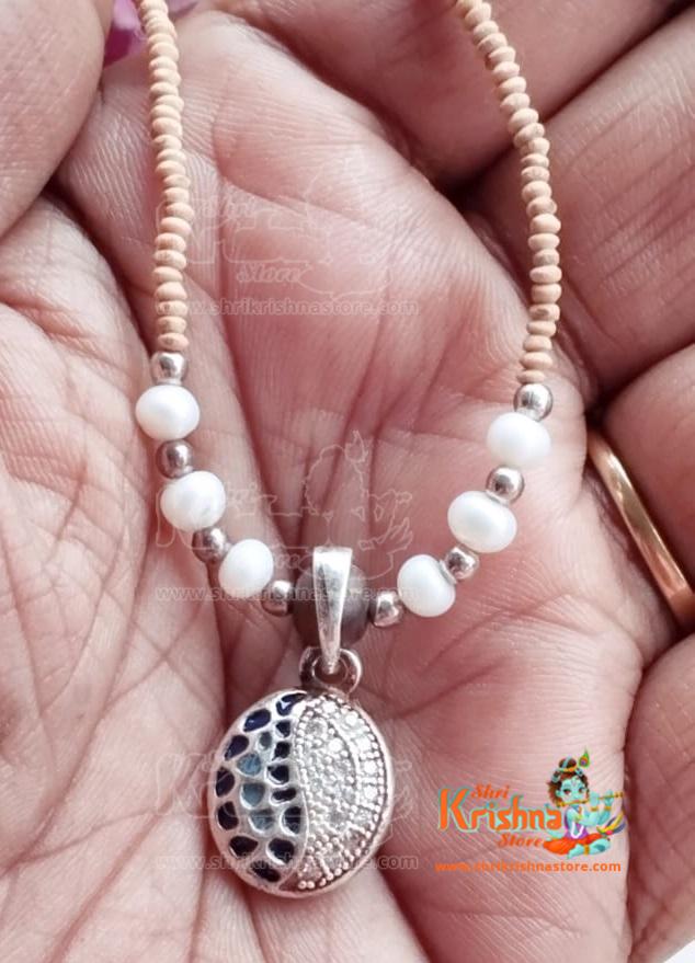 Pure Tulasi Mala with OM Silver Locket