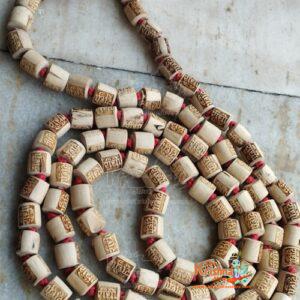 Radha Carved Pure Tulsi Japa Mala 108 Beads
