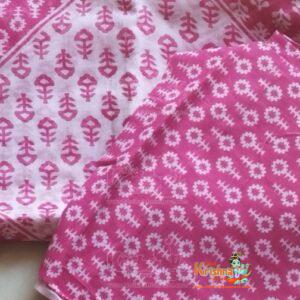 Buy Pink white Gopi outfit for summer season in Cotton