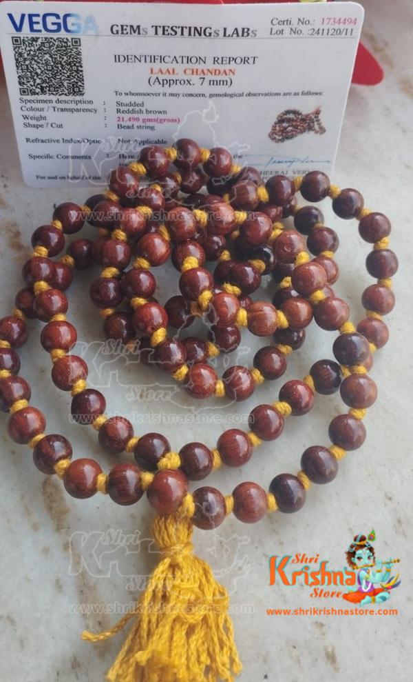 Rakt Chandan / red sandal wood japa mala – Premium