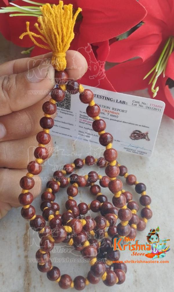 Rakt Chandan / red sandal wood japa mala – Premium